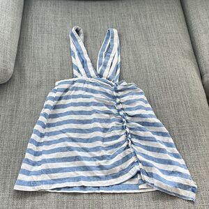 Habitual Dress Girls Sleeveless Sundress Blue White Size 12‎